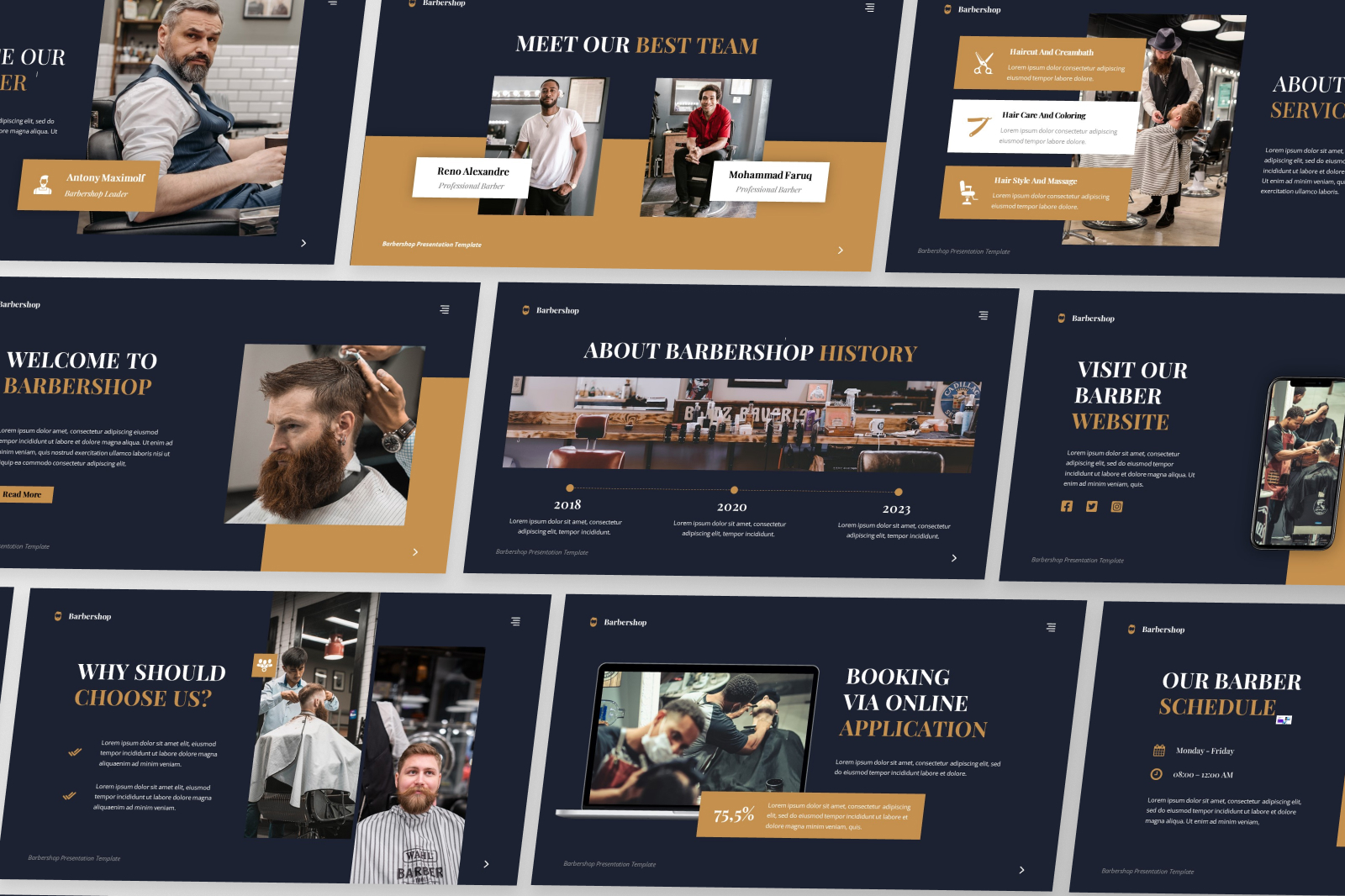 Mullets PowerPoint Template, Presentation Templates